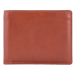 DiLoro Men's Bifold Leather Wallet Lugano Collection Bugatti Tan