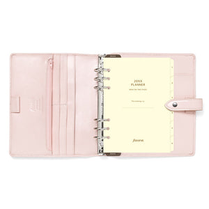 Filofax Malden A5 Leather Organizer Agenda Calendar 2023/24 Diary in Pink Open View