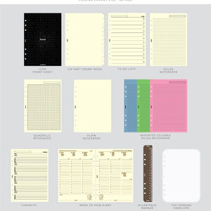 Filofax Classic Croc Print A5 Leather Organizer Agenda Lxury Fill