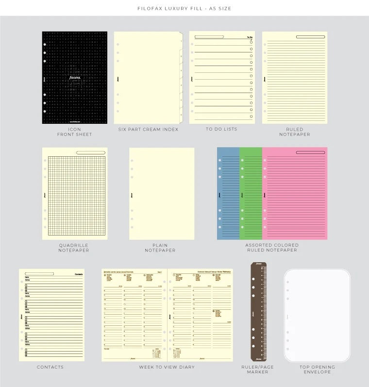 Intercalaires 6 positions - Bright - A5 – Filofax