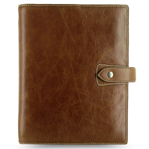 Filofax Malden A5 Ochre Leather Organizer Agenda Calendar Front