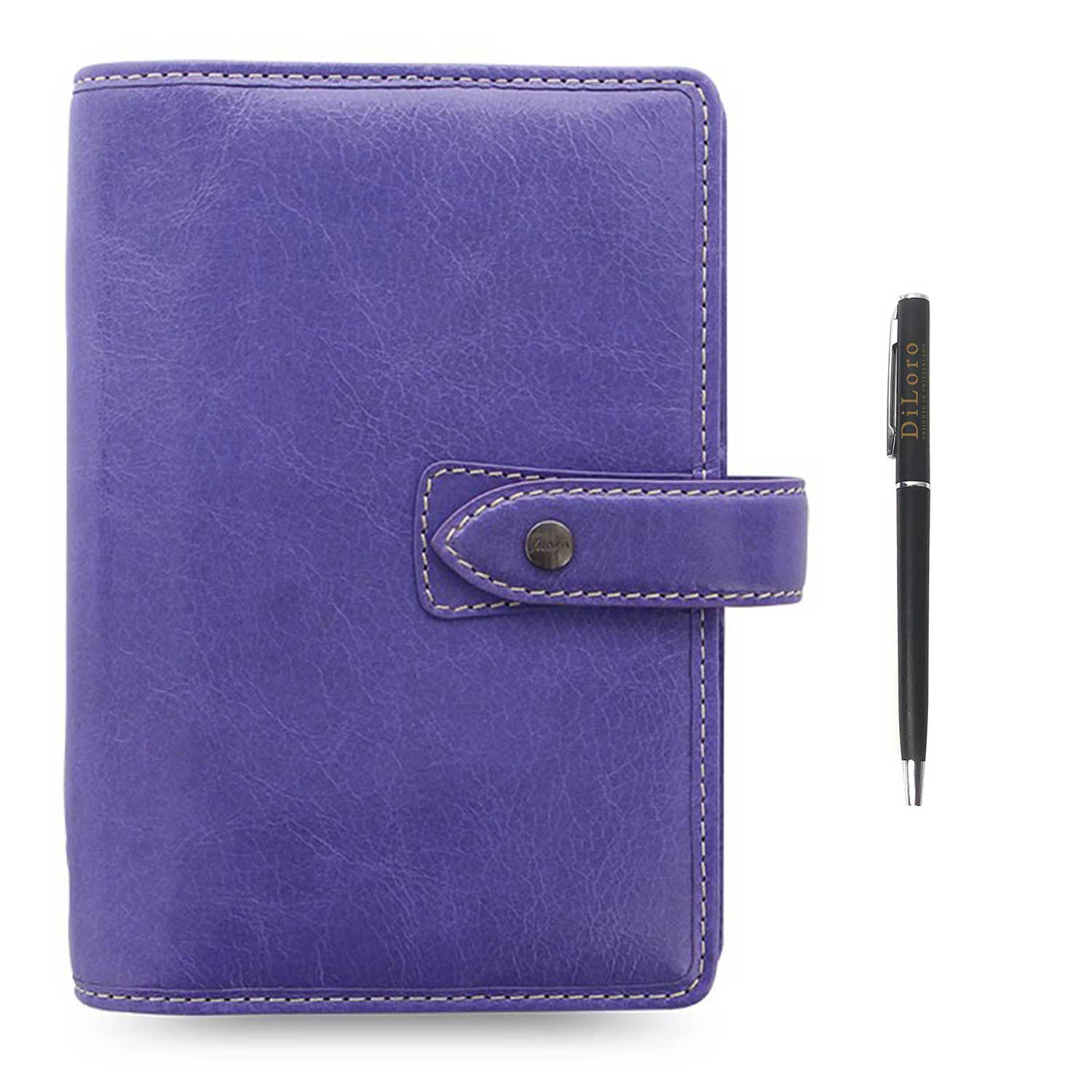 Filofax Malden Personal Iris Leather Organizer Calendars 2022 - DiLoro  Leather