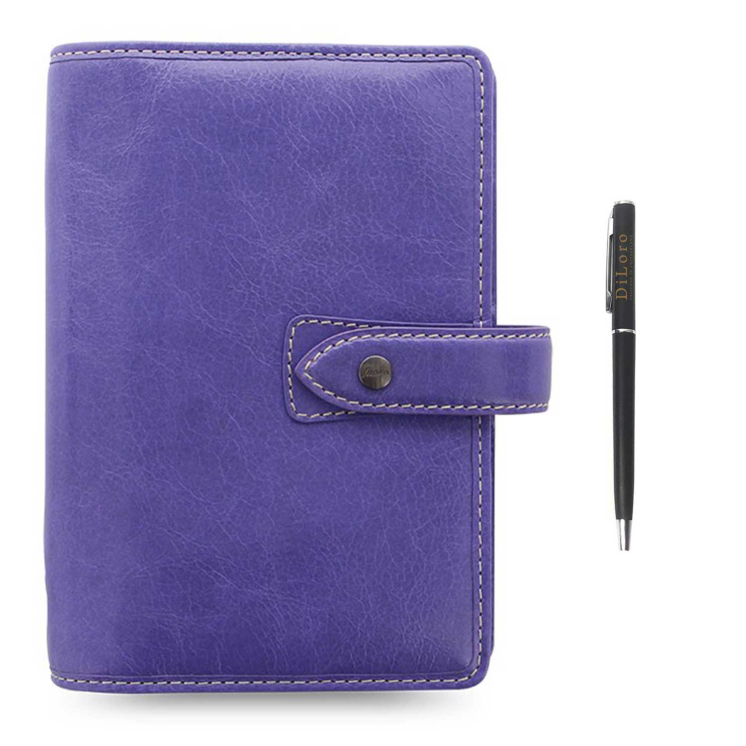 Filadax Filofax Malden Personal Iris Leather Organizer Calendars 2025 - DiLoro ...