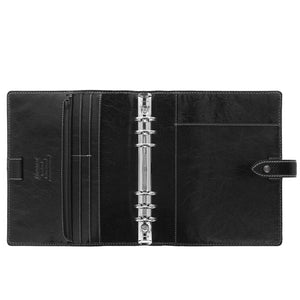 Filofax Malden A5 Black Leather Organizer Agenda Calendar - Open inside View