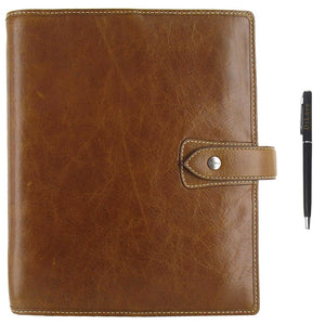 Filofax Malden A5 Ochre Leather Organizer Agenda Calendar with DiLoro Pen