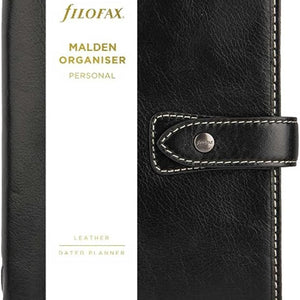 Filofax Malden Pocket Black Leather Organizer Agenda Calendar 2023/24