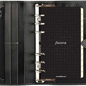 Filofax Malden Pocket Black Leather Organizer Agenda Calendar 2023/24