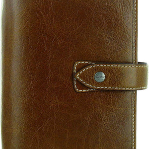 Filofax Malden Personal Ochre Leather Organizer Agenda Calendar Front View