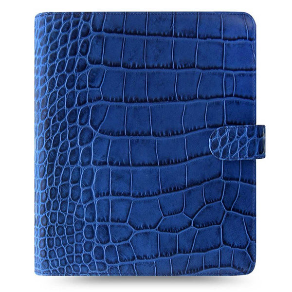 Filofax Classic Croc Print A5 Indigo Leather Organizer Agenda 2025
