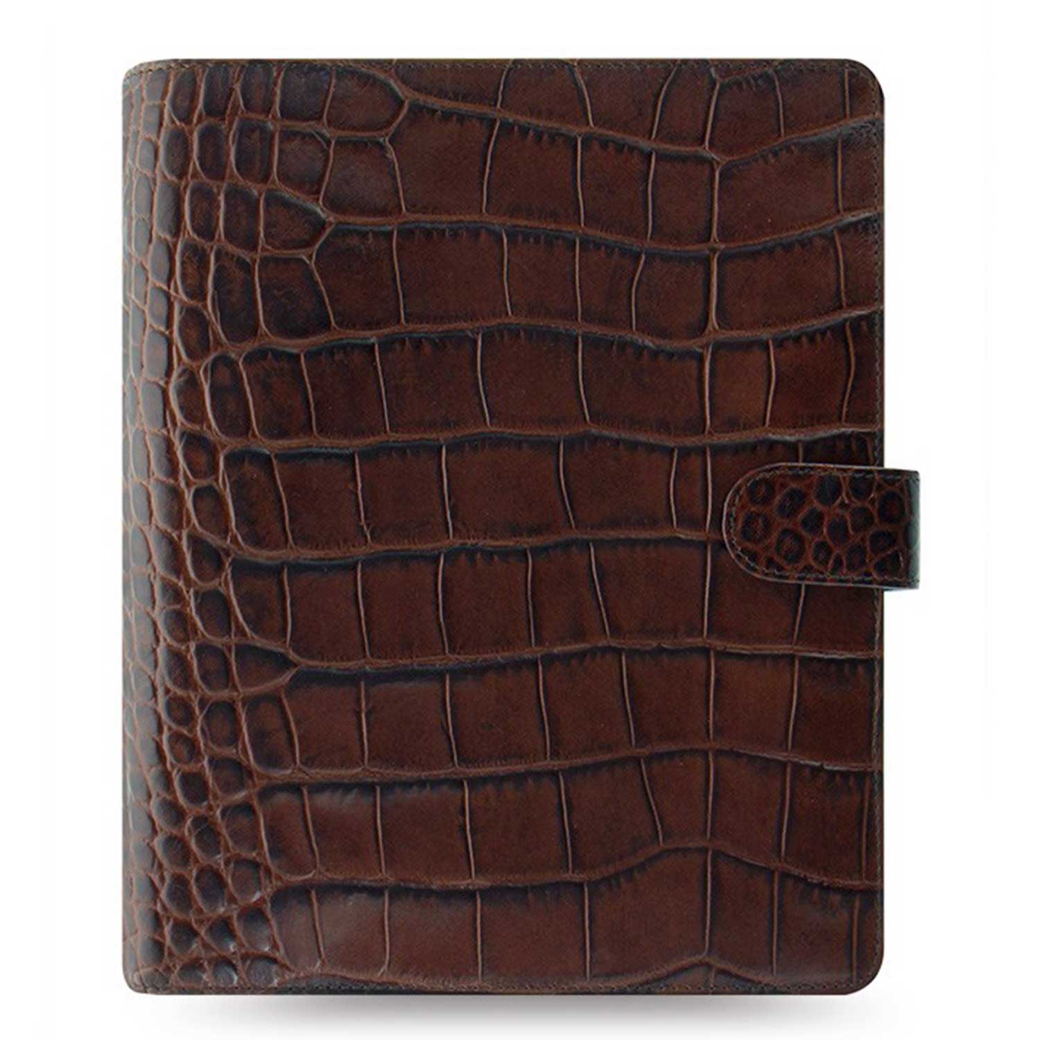 Filofax Classic Croc A5 Chestnut Leather Organizer Agenda Diary