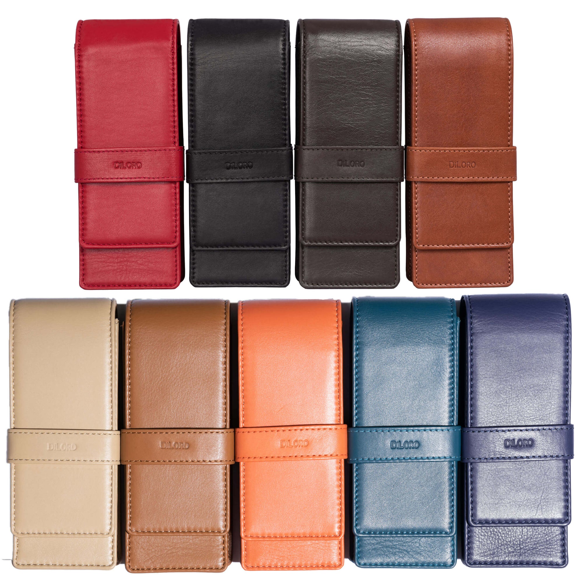 Leather Fountain Pen Case Collector Organizer,Pencil Togo