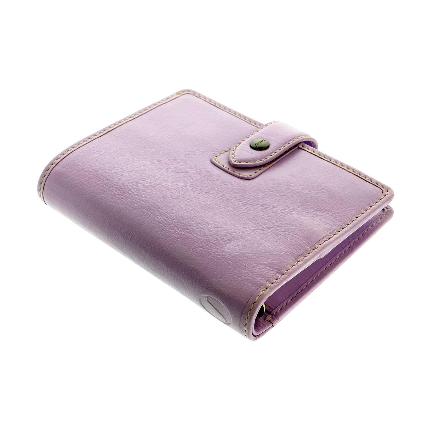 Filofax Malden Pocket Leather Organizer Agenda Calendar Orchid - Side