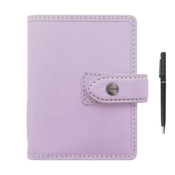 Filofax Malden Pocket Leather Organizer Agenda Calendar Orchid with DiLoro Ballpoint Pen