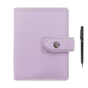 Filofax Malden Pocket Leather Organizer Agenda Calendar Orchid with DiLoro Ballpoint Pen