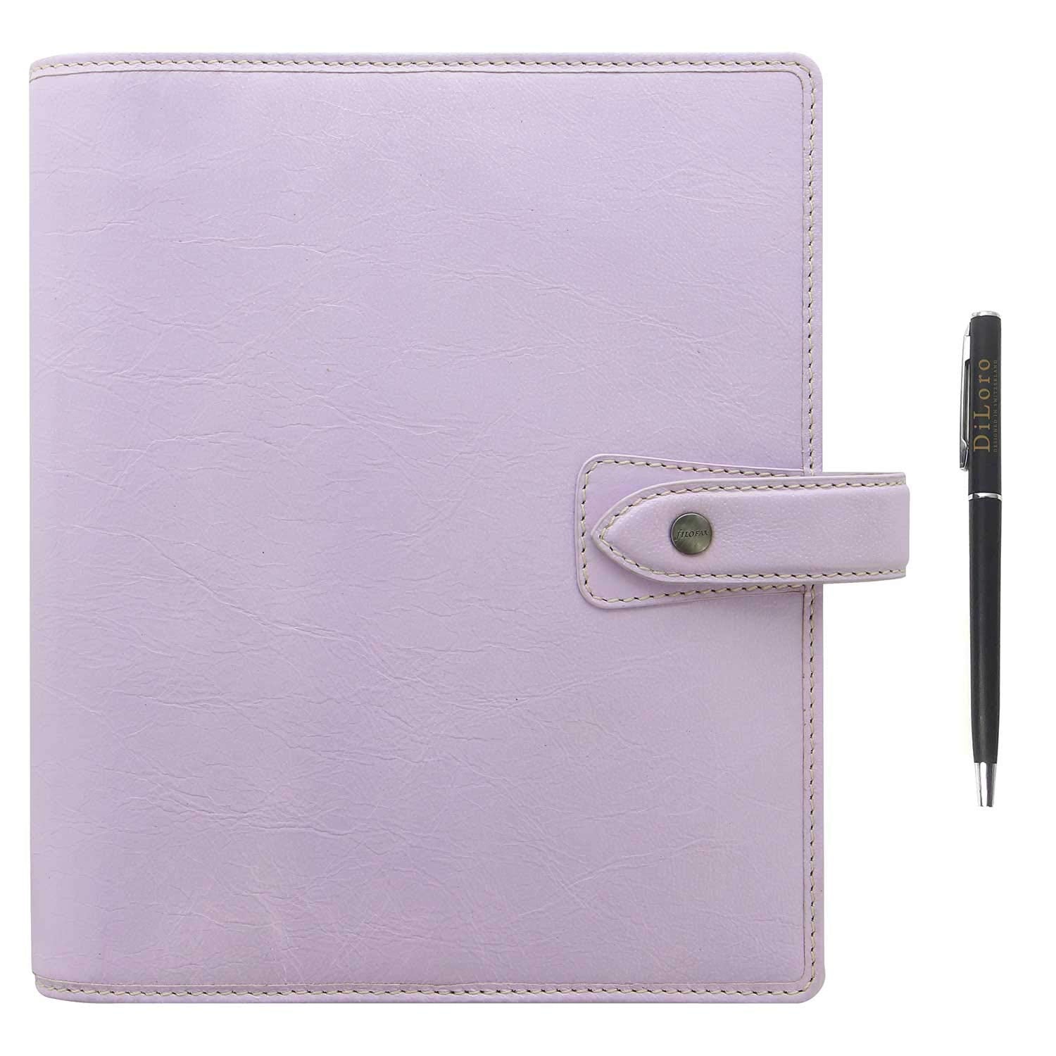 Filofax Malden A5 Pink Leather Organizer Calendar 2023/24 - DiLoro Leather