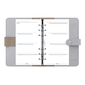 Filofax The Original Personal Size Stone Leather Organizer Agenda