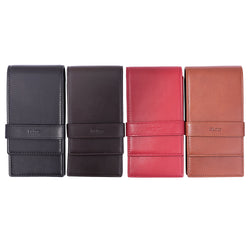 DiLoro Four Fountain Pen Pencil Holder in Full Grain Leather All Colors