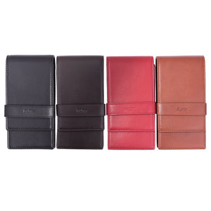 DiLoro Four Fountain Pen Pencil Holder in Full Grain Leather All Colors