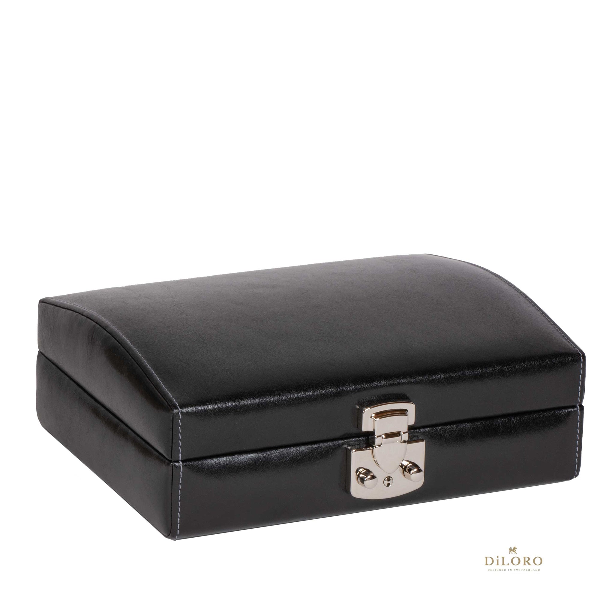 Petra Watch Case - Saffiano Black for 8 Watches for Eight Watches