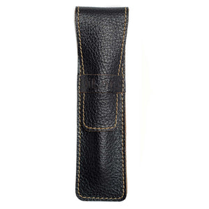 DiLoro Leather Pen Case Holder Black for One Single Pen or Mechanical Pencil - Designed in Switzerland