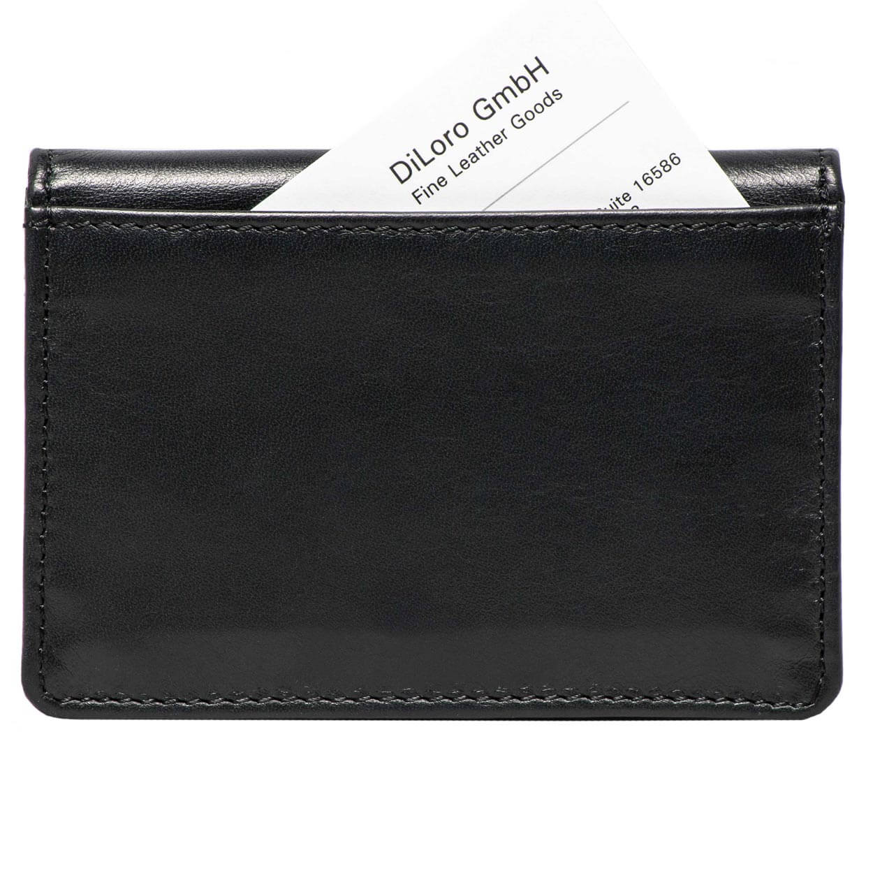 DiLoro Travel Leather Business Card Wallets - Back View