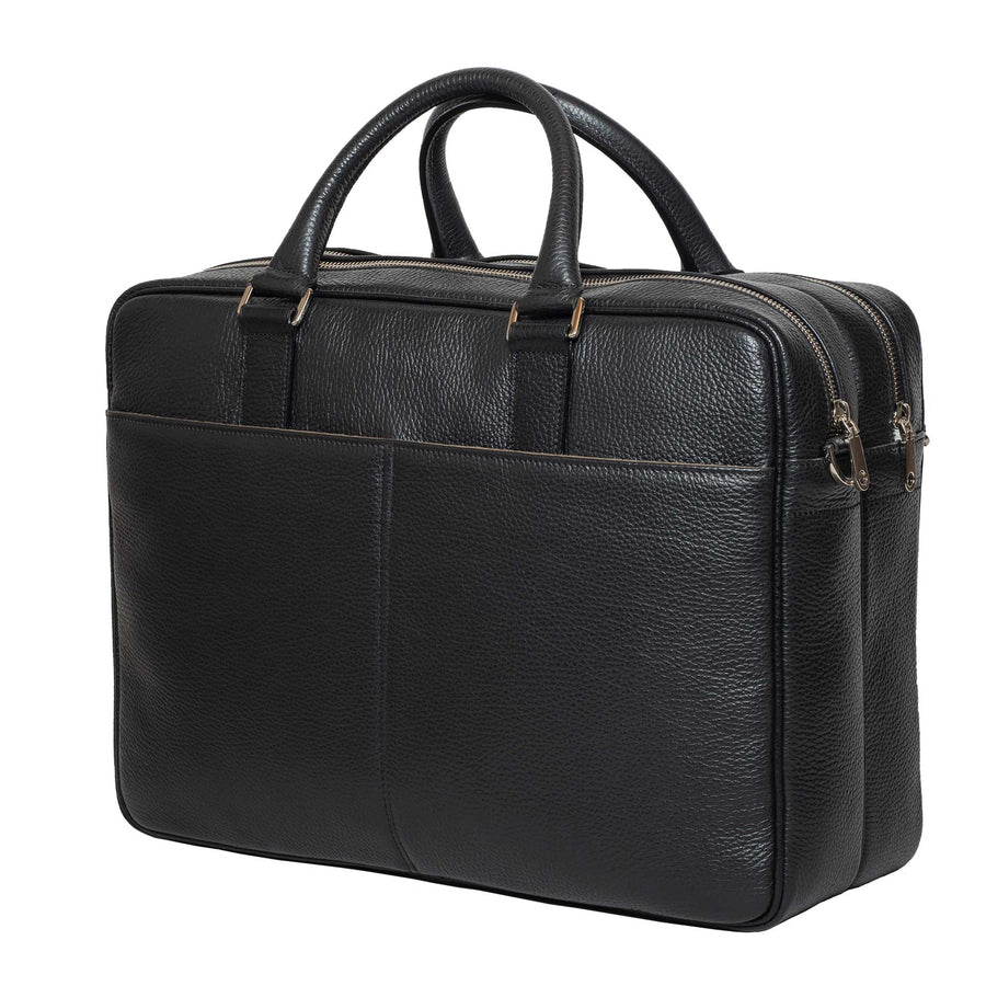 Classic Italian Leather Briefcase Made in Italy DiLoro Leather