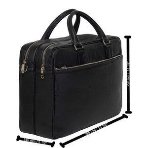 DiLoro Italian Leather Briefcases for Men | Made in Italy - Dimensions