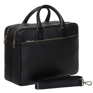 DiLoro Italian Leather Briefcases for Men Made in Italy - Removable Shoulder Strap