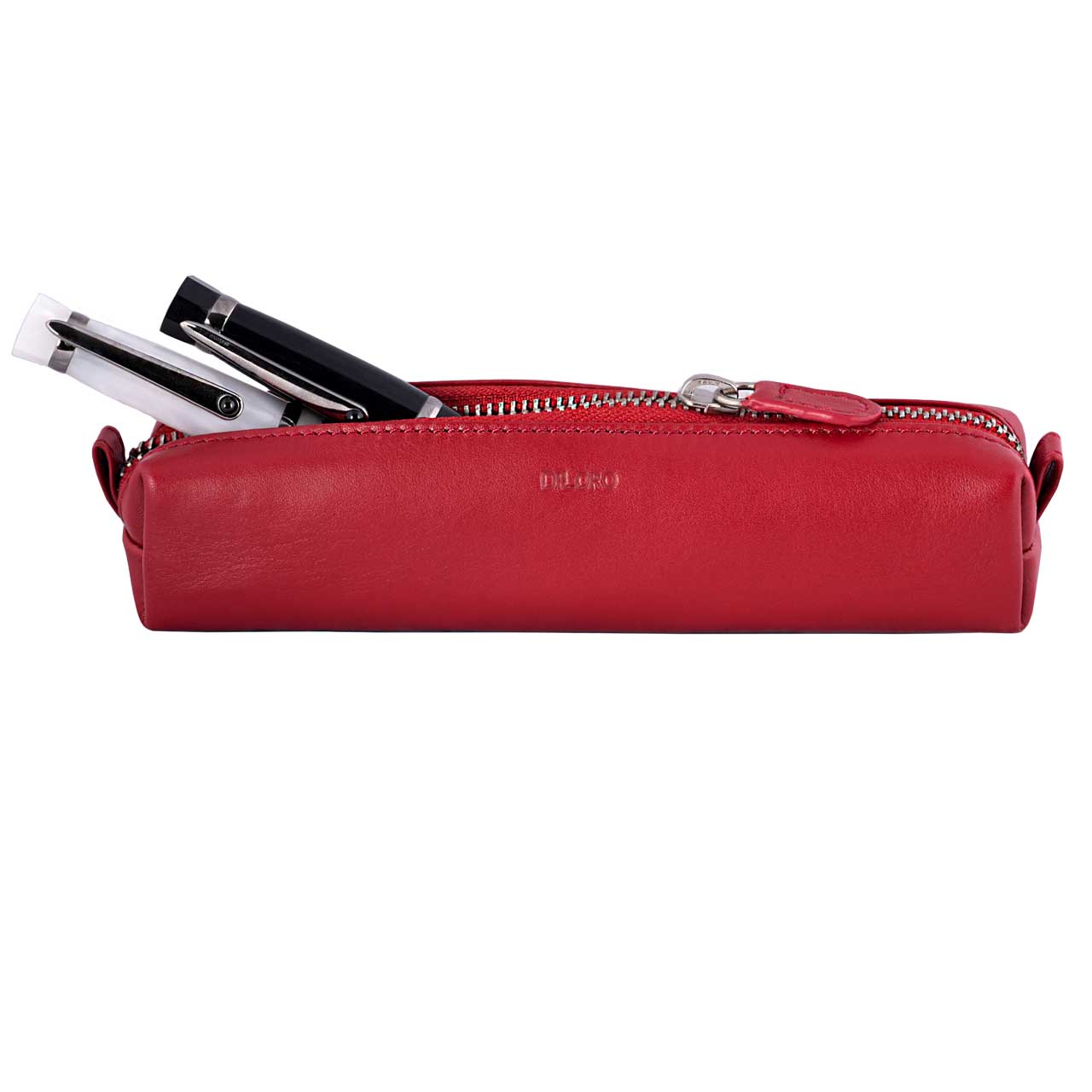 DiLoro Pen & Pencil Case: YKK zippered pencil, pen case made from top quality, full grain nappa leather. Ideal for when you travel to keep your favorite pen, pencils, fountain pen, calligraphy pens, gel pens, stylus pen protected from getting scratched up