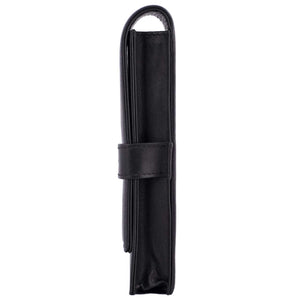 DiLoro Leather Triple Pen and Pencil Holder - Black Side 2
