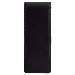 DiLoro Leather Triple Pen and Pencil Holder - Black Back