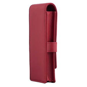 DiLoro Leather Triple Pen and Pencil Holder - Venetian Red Side 5