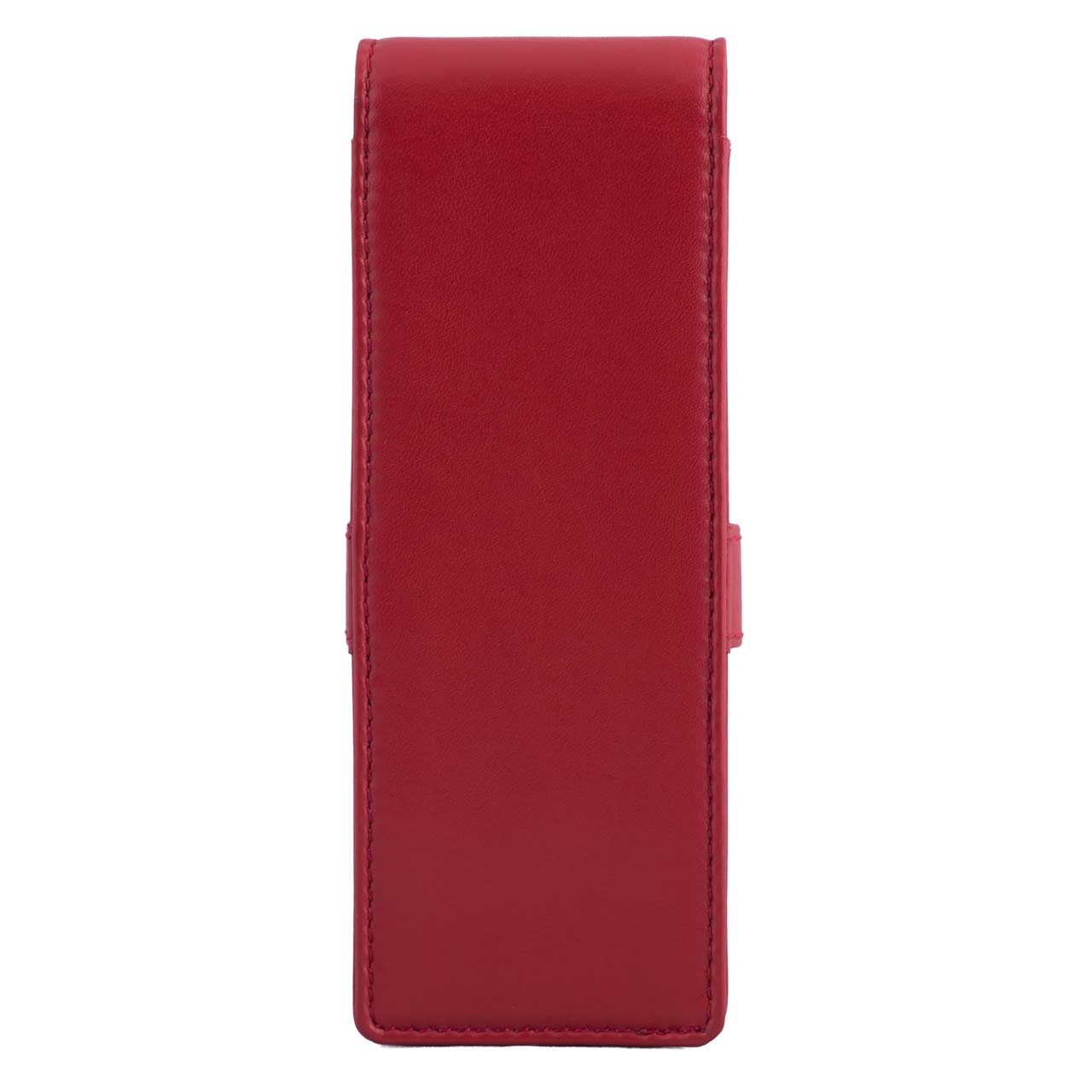 DiLoro Leather Triple Pen and Pencil Holder - Venetian Red Back