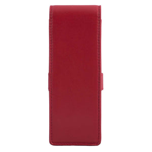 DiLoro Leather Triple Pen and Pencil Holder - Venetian Red Back