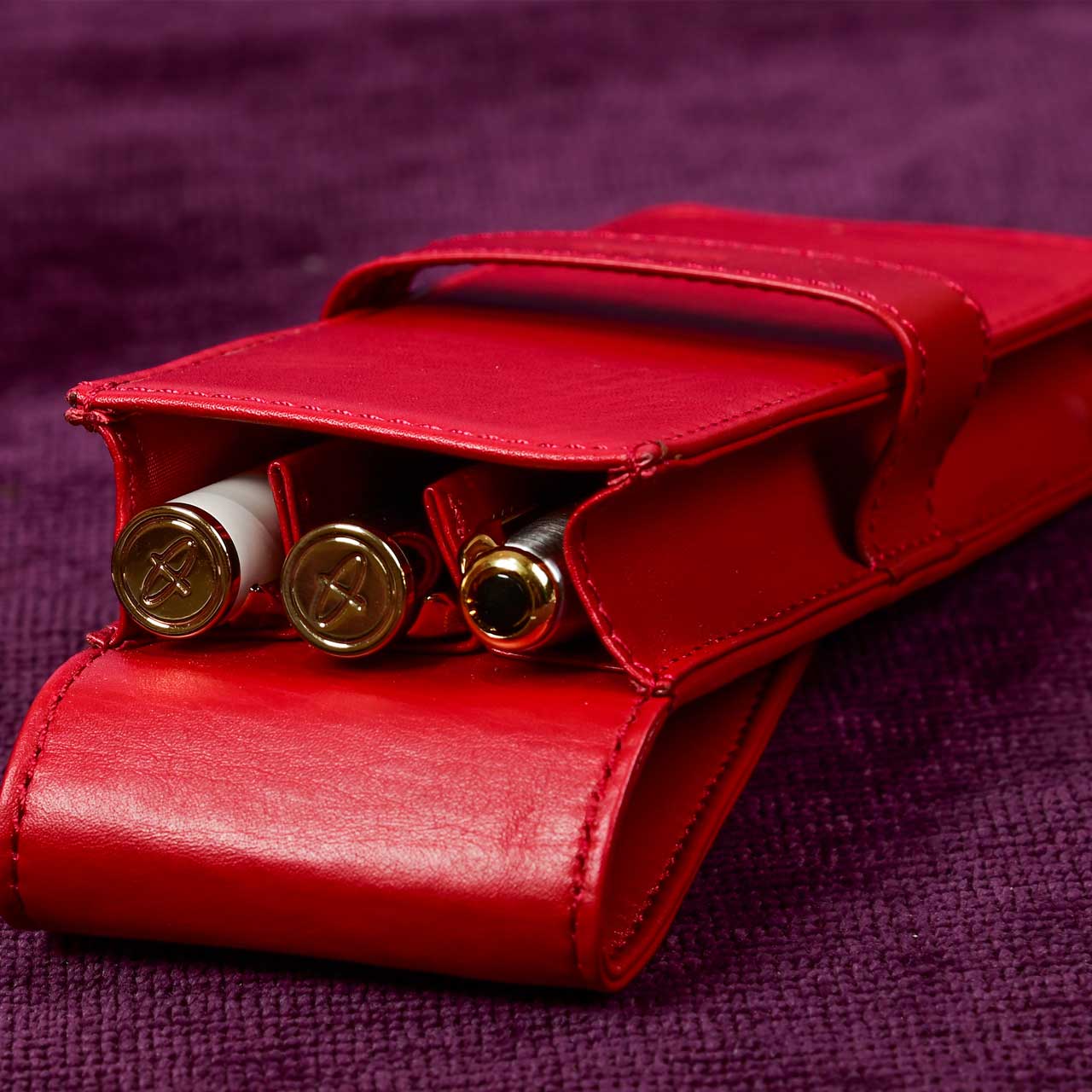 Small leather pen case - 3 colours