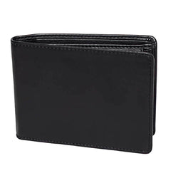 DiLoro Men's Leather Bifold Wallet with Flip ID, Coin Wallet and RFID Blocking Technology - Front View