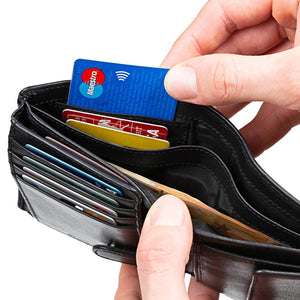 Men's Large Leather Wallet RFID Vertical 2.0 Black - Hidden Credit Card Slots