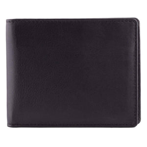Wallet by DiLoro Italy - Full Grain Leather  Bifold Men's Wallet with RFID Blocking Technology Lugano Collection in Black