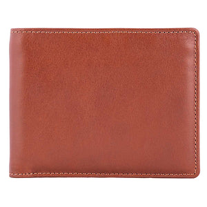 DiLoro Men's Bifold Leather Wallet Lugano Collection Bugatti Tan