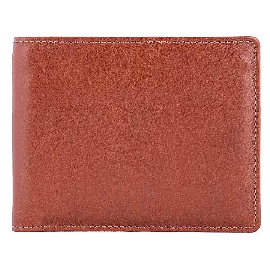 DiLoro Men's Leather Wallet – RFID Blocking Bifold With ID Window & Coin Zip – Bugatti Tan, Large Full Size - View #9