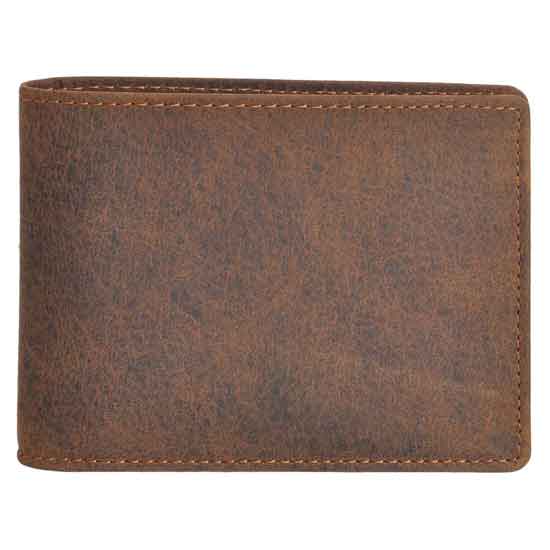 Wallet by DiLoro Italy - Full Grain Leather - Slim Bifold Men's Wallet with RFID Blocking Technology in Dark Hunter Brown