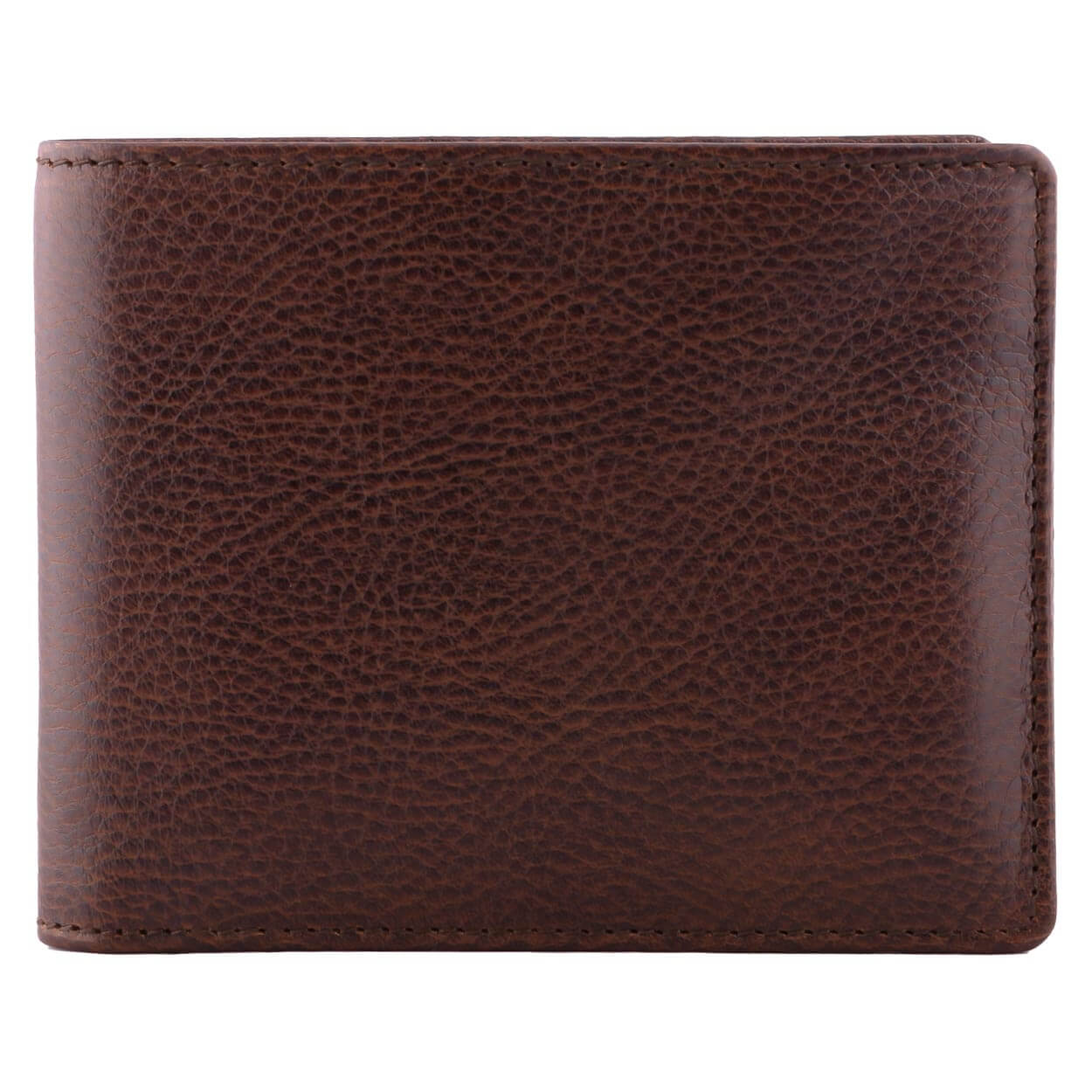 DiLoro Men's Bifold Leather Wallet Lugano Gemini Brown - Front View