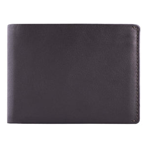 DiLoro Men's Leather Wallet Bifold 2 ID Windows RFID Protection -  Napa Brown Front View