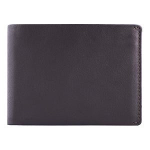 DiLoro Men's Leather Wallet Bifold 2 ID Windows RFID Protection -  Napa Brown Front View