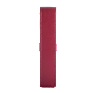 DiLoro Single Leather Pen Pencil Holder One Pen Red - Back