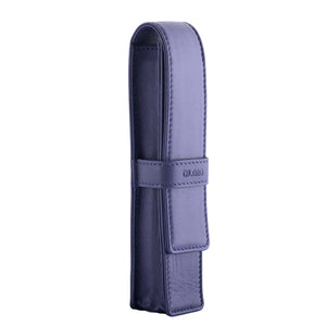 DiLoro Single Leather Pen Pencil Holder One Pen Violet - Side 2