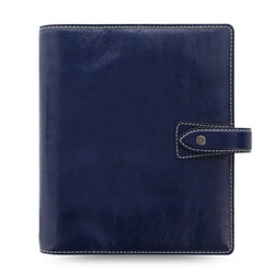 Filofax Malden A5 Navy Leather Organizer Agenda Calendar Front