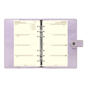 Filofax Malden Personal Orchid Leather Organizer Agenda Calendar 2024 - Inside