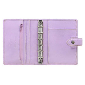 Filofax Malden Pocket Leather Organizer Agenda Calendar Orchid - Open