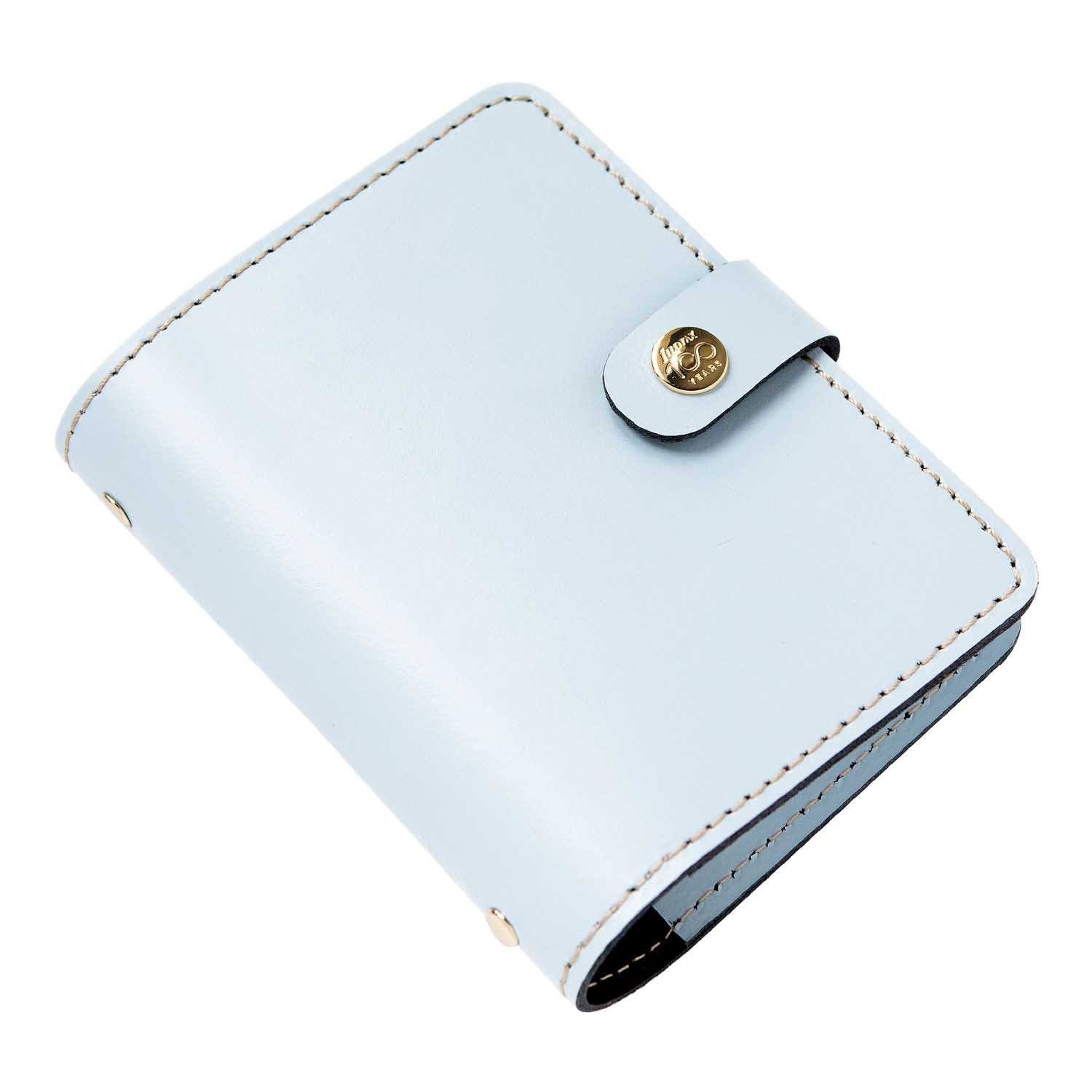 Filofax Centennial Limited Edition The Original Pocket Leather Organizer Sky Blue Front Side